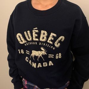 Vintage Québec camping sweater